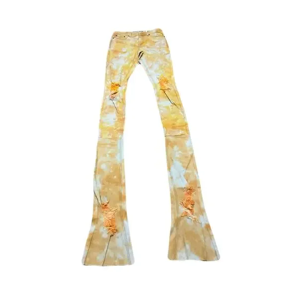 Si Tu Veux Yellow Superstack Men’s Jean’s Size 32 New